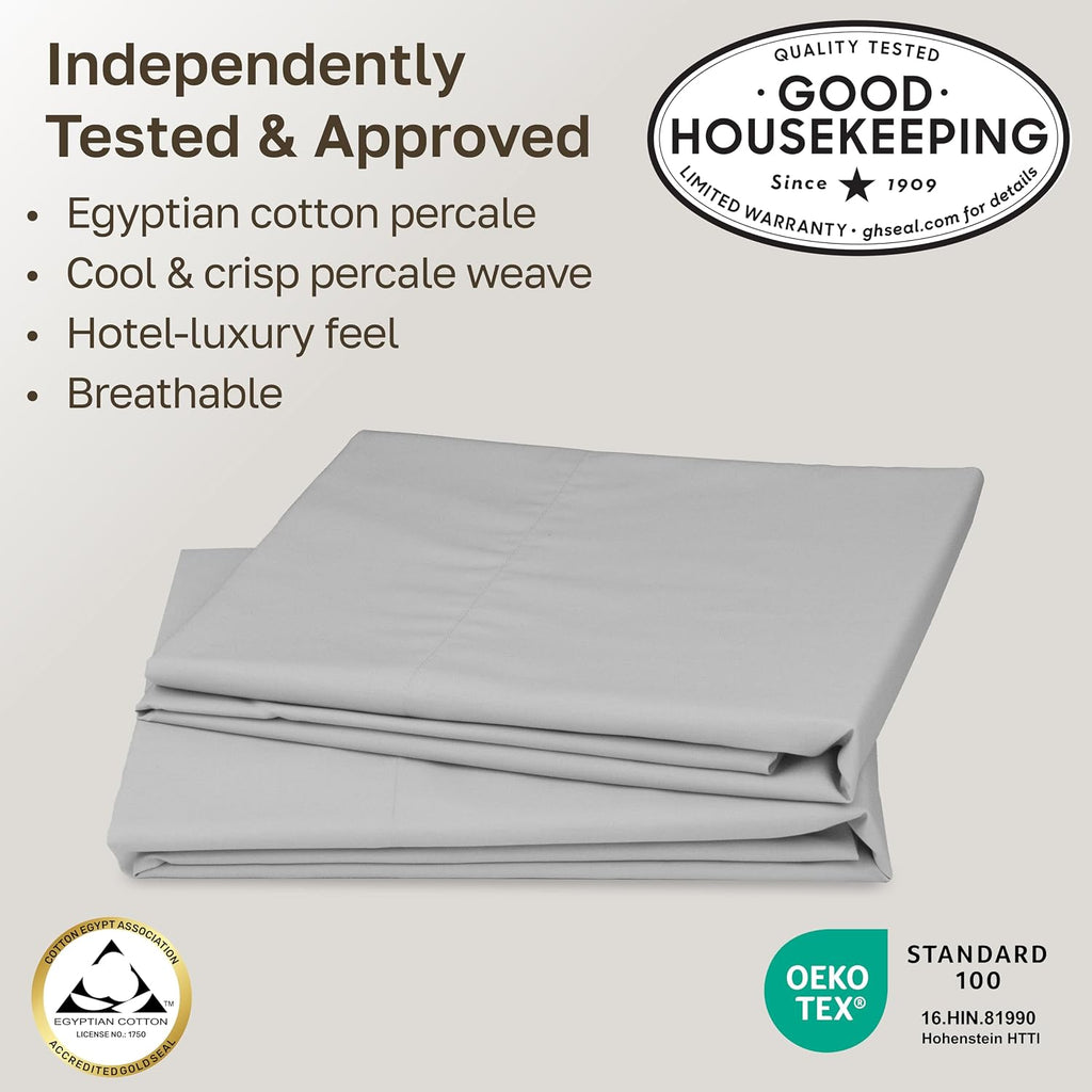 California Design Den 100% Egyptian Cotton 2-Pack Pillowcases Queen Size