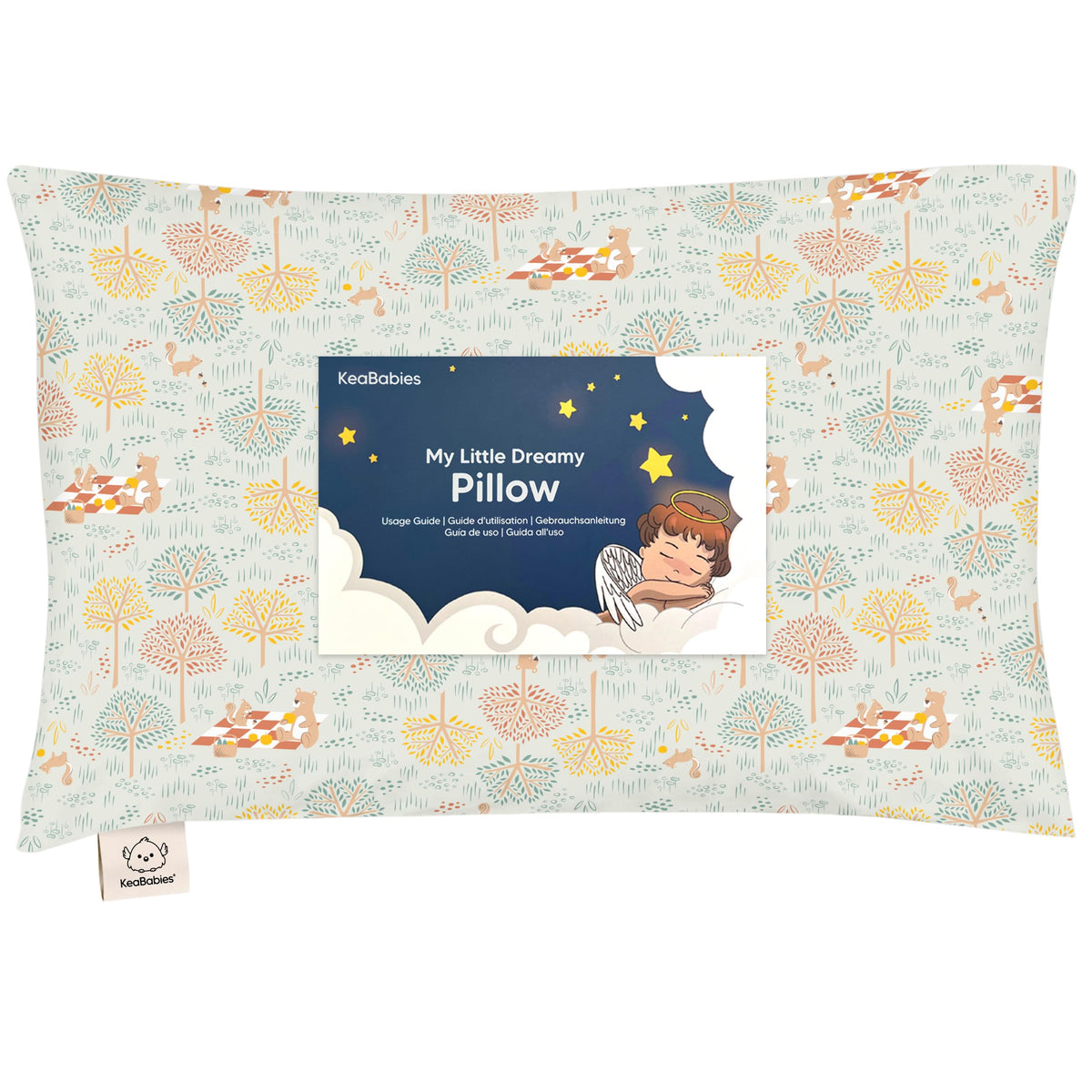 Toddler Pillow with Pillowcase, 13x18 My Little Dreamy Pillow (Soft White)