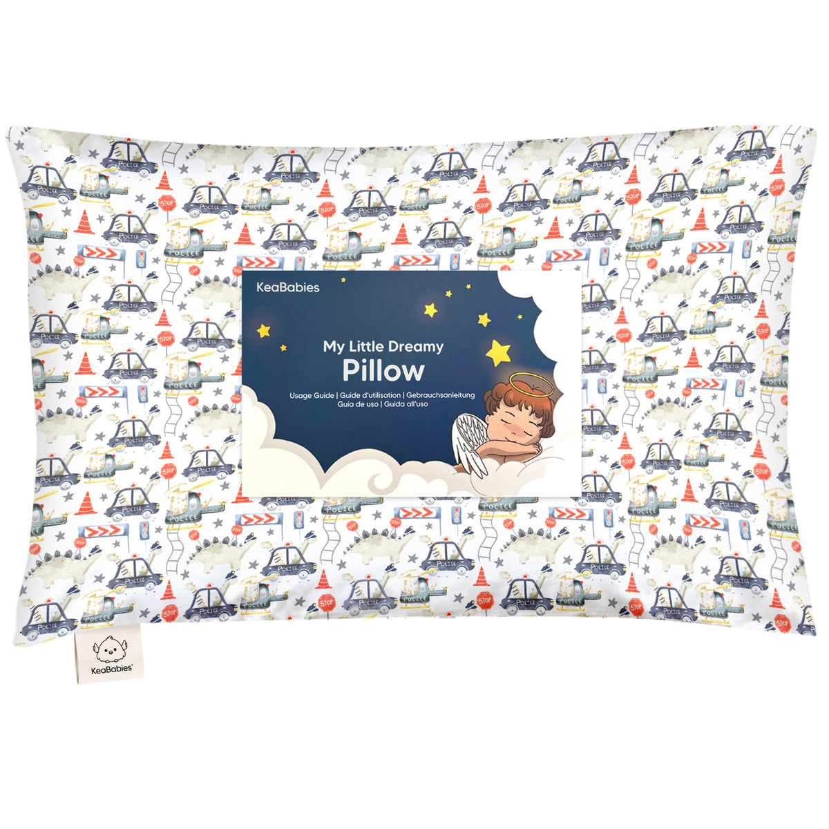 Toddler Pillow with Pillowcase, 13x18 My Little Dreamy Pillow (Soft White)