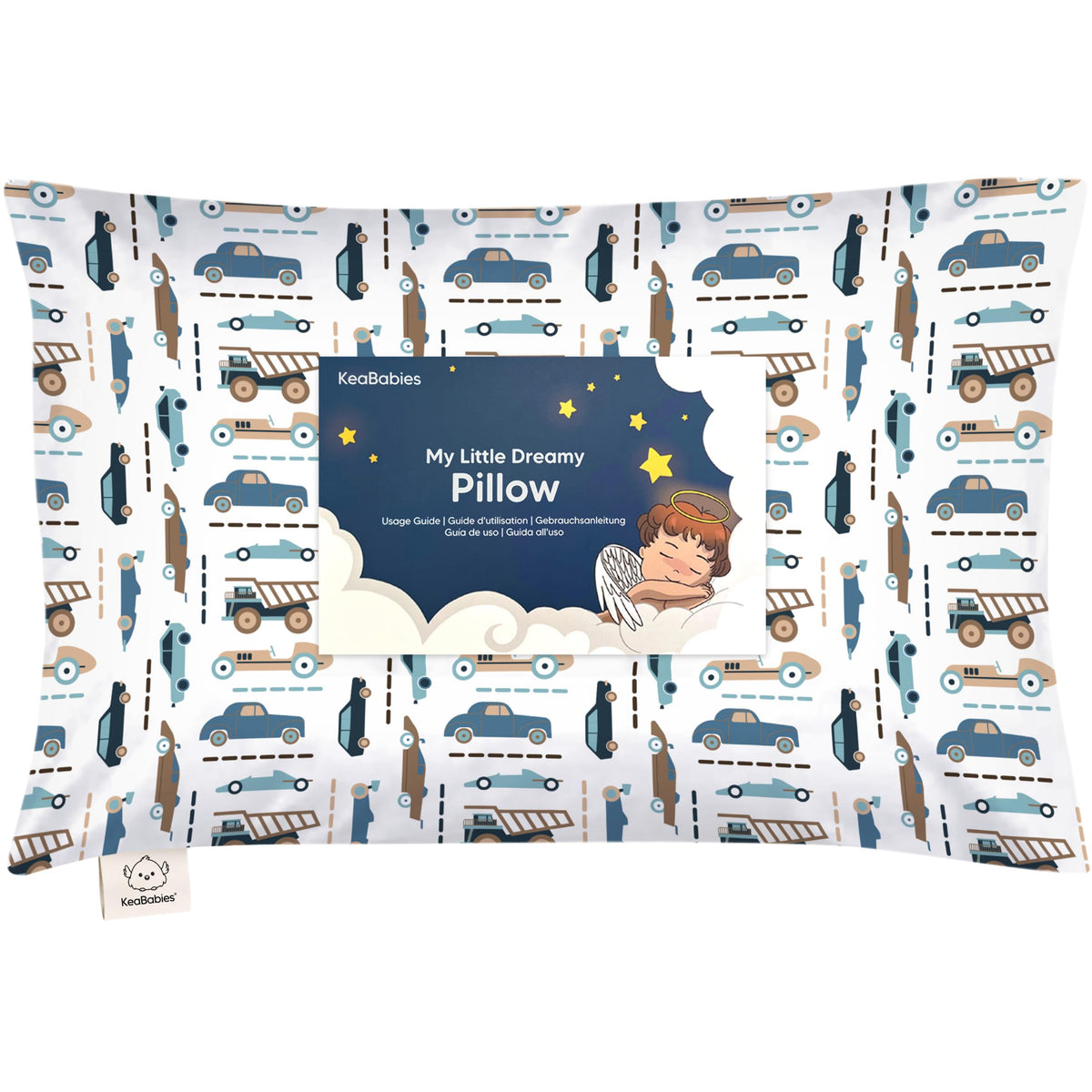 Toddler Pillow with Pillowcase, 13x18 My Little Dreamy Pillow (Soft White)