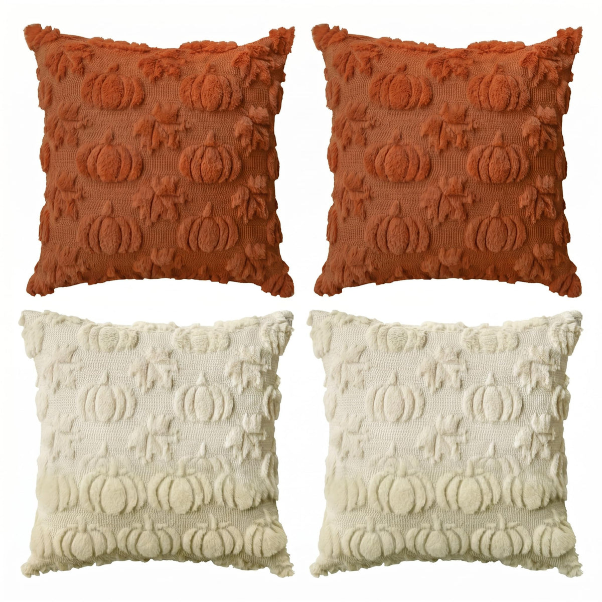 AVOIN colorlife Caramel Fall Pumpkin Throw Pillow Covers 20x20 Inch