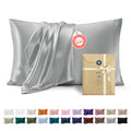 Bedsure Satin Pillowcase Standard Set of 2, Silky Pillow Cases, Beige