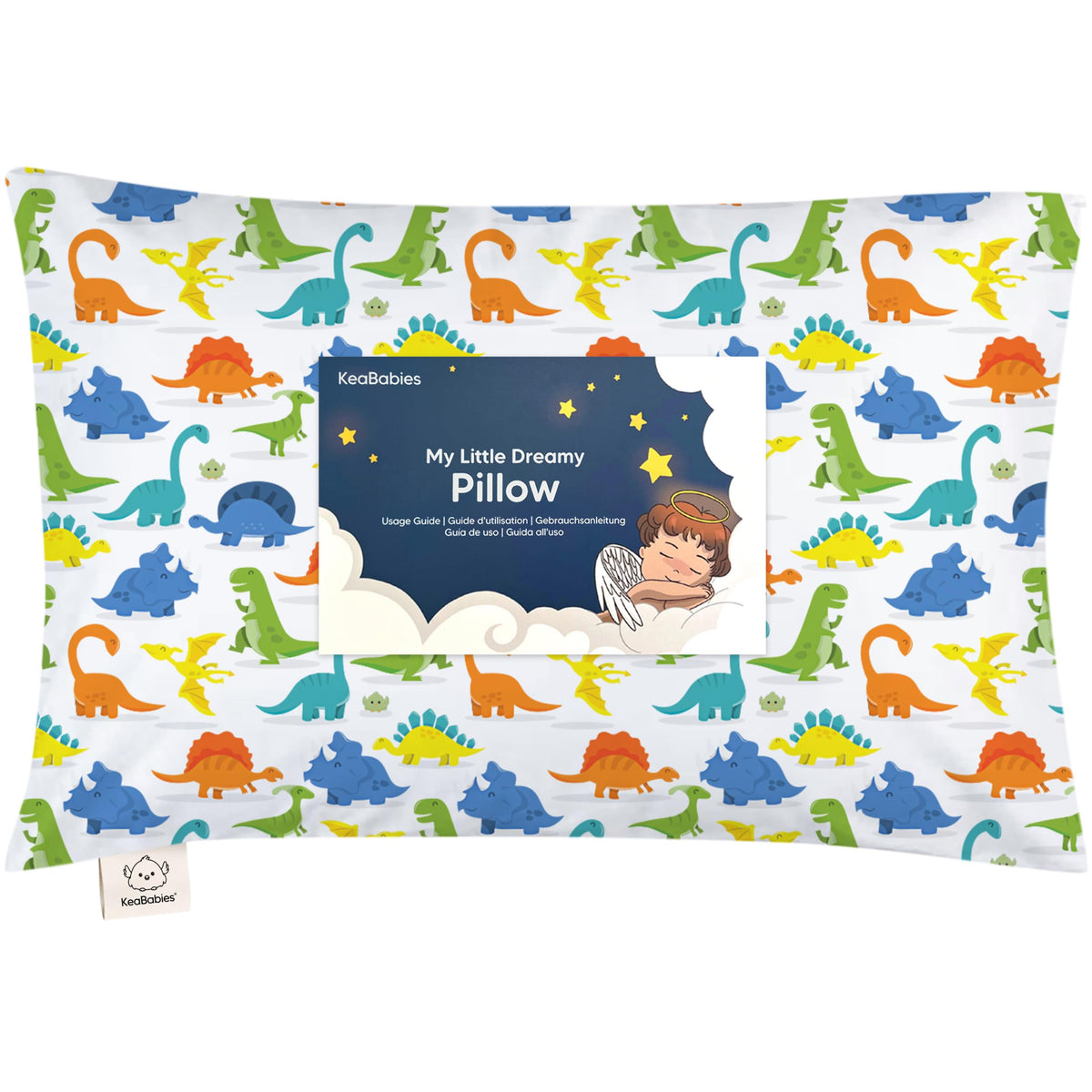 Toddler Pillow with Pillowcase, 13x18 My Little Dreamy Pillow (Soft White)