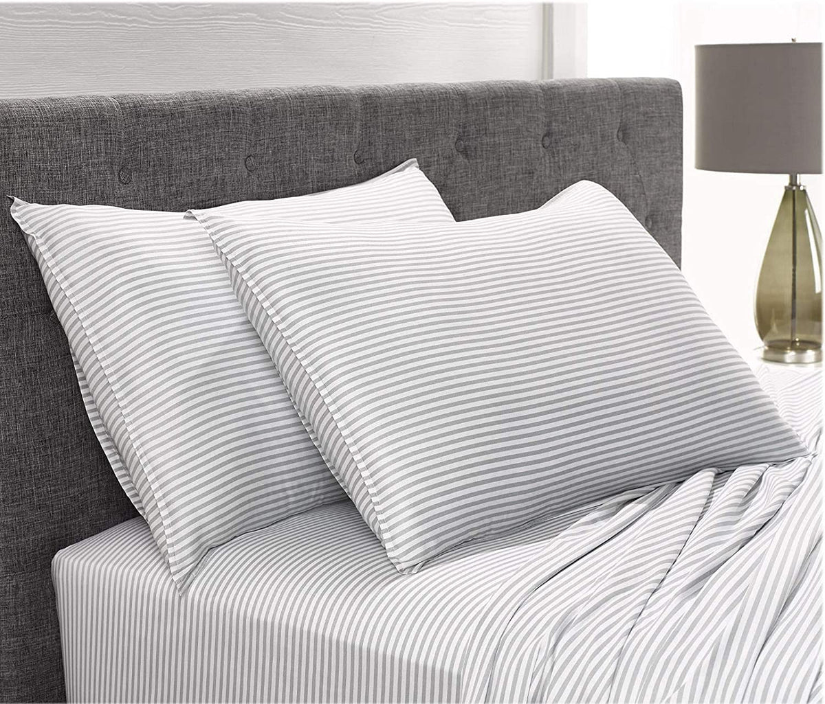 Queen Pillowcases by Pure Bamboo, Genuine 100% Organic Viscose Derived from Bamboo, Luxuriously Soft & Cooling, Double Stitching, Envelope Closure (2 Queen Pillowcases, Ivory)