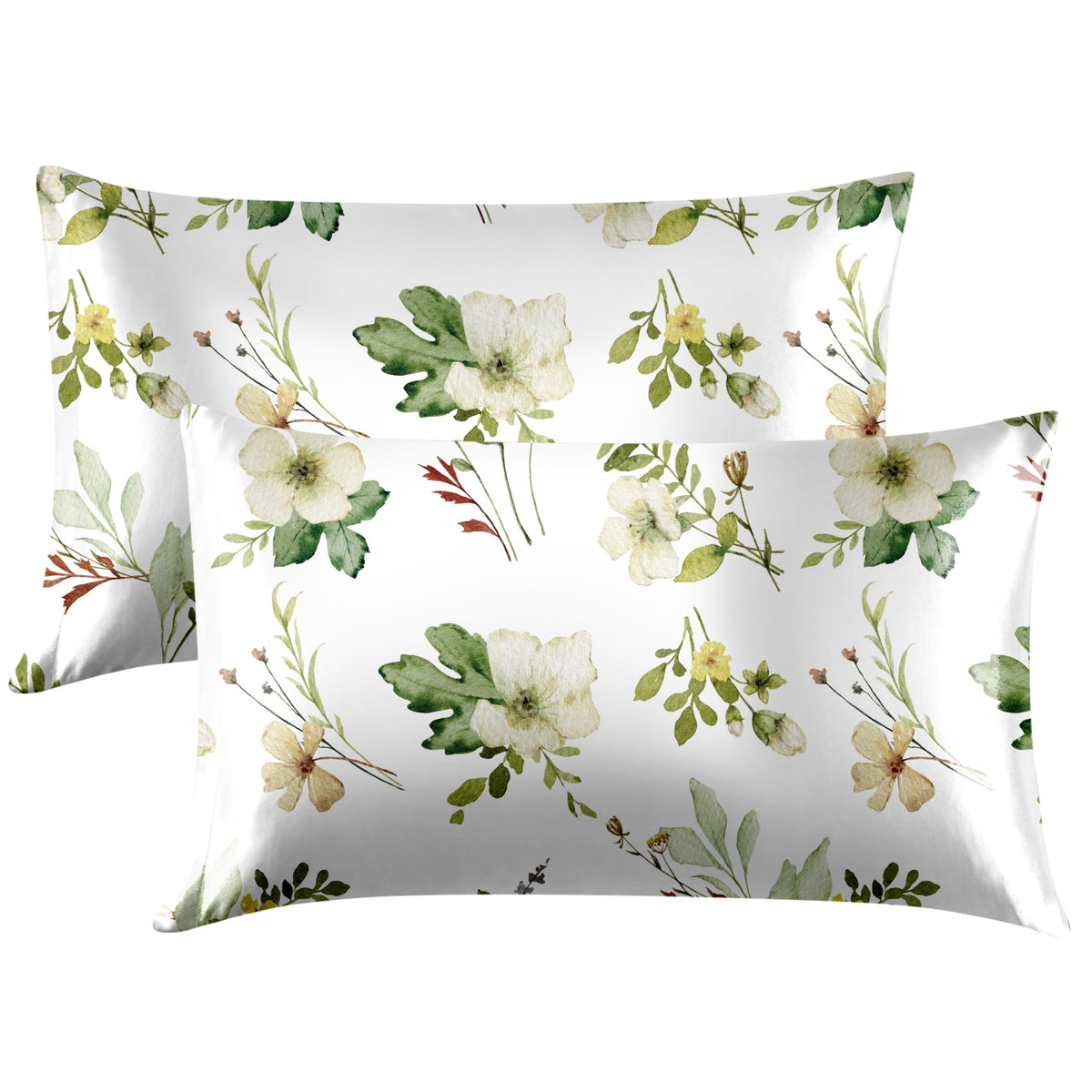 EXQ Home Satin Pillowcase for Hair and Skin Queen - Printed Black Sun