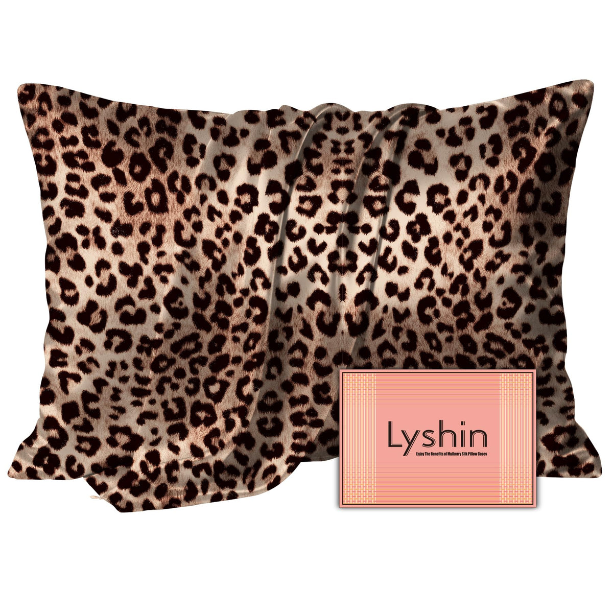 LYSHIN White Silk Pillow Cases Standard Size with Hidden Zipper