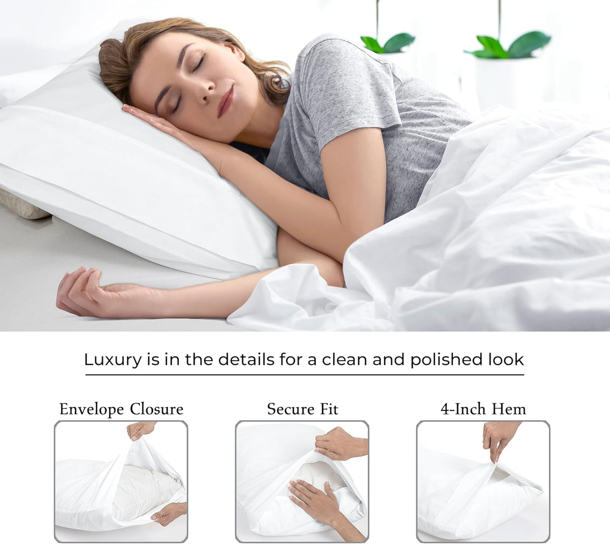 Royale Linens White Pillowcase Set of 12 - Queen 20"x30" Bed Pillow Cover - 1800 Brushed Microfiber - Wrinkle & Fade Resistant - Bulk Pillow Cases - Hotel Quality Pillowcase 12 Pack (Queen, White)