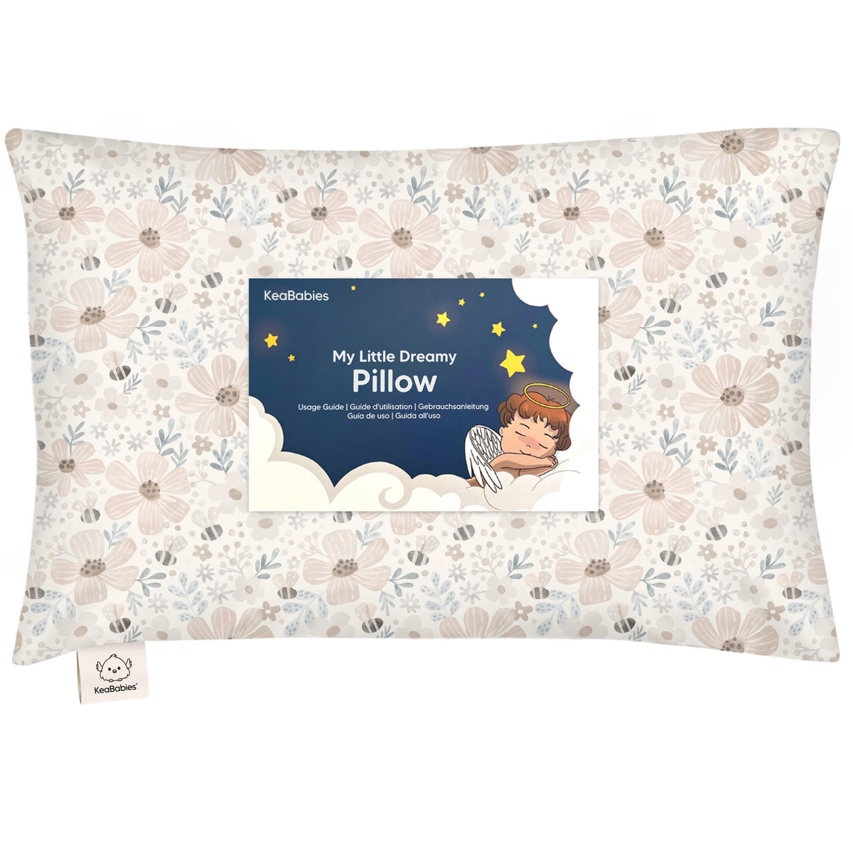 Toddler Pillow with Pillowcase, 13x18 My Little Dreamy Pillow (Soft White)