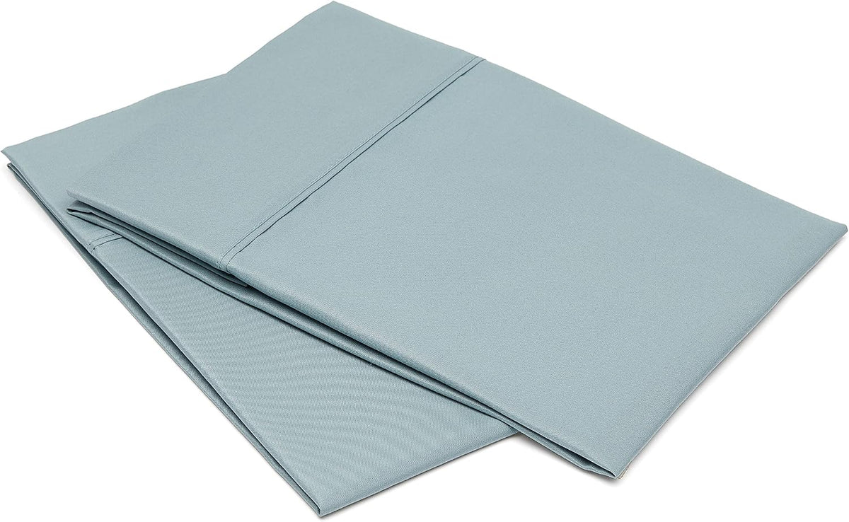 Amazon Basics Standard Pillowcases Set of 2 - Lightweight, Super Soft Easy Care Microfiber, Spa Blue, 30" L x 20" W, Pillows Not Included