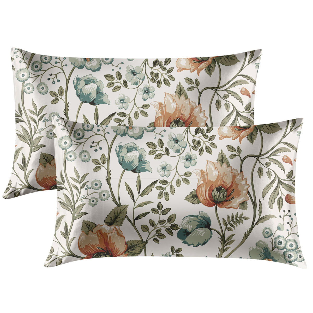 EXQ Home Satin Pillowcase for Hair and Skin Queen - Printed Black Sun