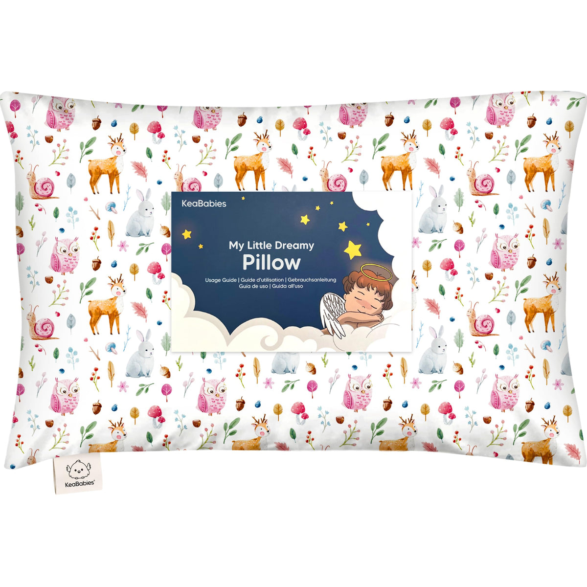 Toddler Pillow with Pillowcase, 13x18 My Little Dreamy Pillow (Soft White)