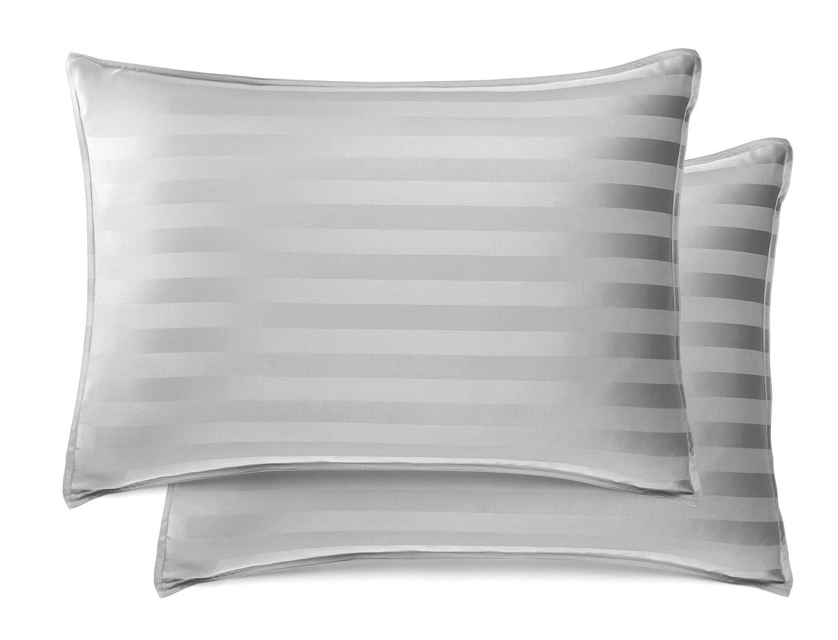 Queen Pillowcases by Pure Bamboo, Genuine 100% Organic Viscose Derived from Bamboo, Luxuriously Soft & Cooling, Double Stitching, Envelope Closure (2 Queen Pillowcases, Ivory)