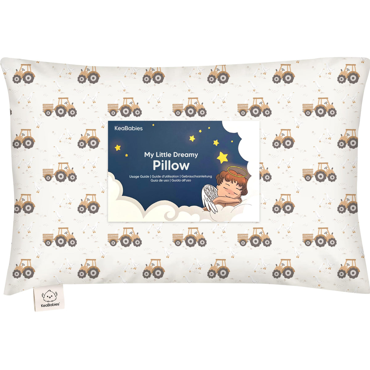 Toddler Pillow with Pillowcase, 13x18 My Little Dreamy Pillow (Soft White)