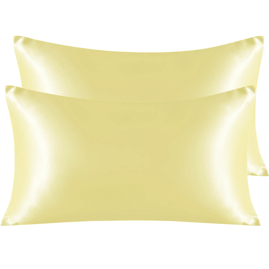 NTBAY Silky Satin Pillowcases, 2 Pack Cozy Aesthetic Polyester Bedding, Glossy Low-Friction Surface, Ultra-Soft Microfiber, Silk-Like Touch, Cool Feel, Envelope Closure, Durable, Convenient, Gift-Ready for Hair and Skin, OEKO-TEX STANDARD 100 Certified