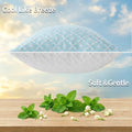 【Wichvens】Faith-Inspired Pillowcase, Cross Design,300g Anti-Pilling Stays Silky Pillowcase, Fresh Mint Bedding Linen with Breathable Cool Fabric for Enhanced Night Time Sleep Quality