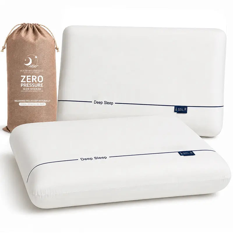 This is a memory foam deep sleep pillow that can relieve neck strain and promote restful sleep. If you suffer from chronic insomnia and wake up with a sore neck during the day, this memory foam deep sleep pillow is perfect for you.