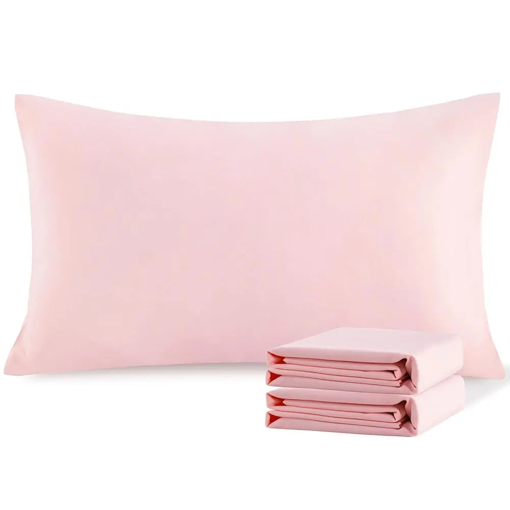 NTBAY Microfiber Pillowcases, Set of 2 Soft Breathable Pillow Cases with Envelope Closure, Available All Year Round, Friendly to Children & Pets, Bedding Gift Ready, Wrinkle Free & Fade Resistant, Hotel Quality Bedding, Machine Washable, Oeko-Tex