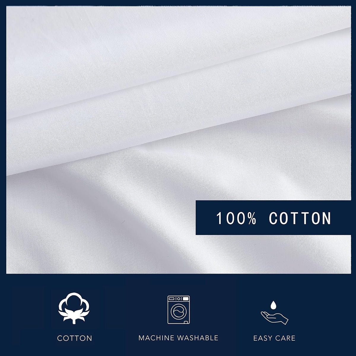 Nautica - Standard Cotton Percale Pillowcase Set, 2-Pack