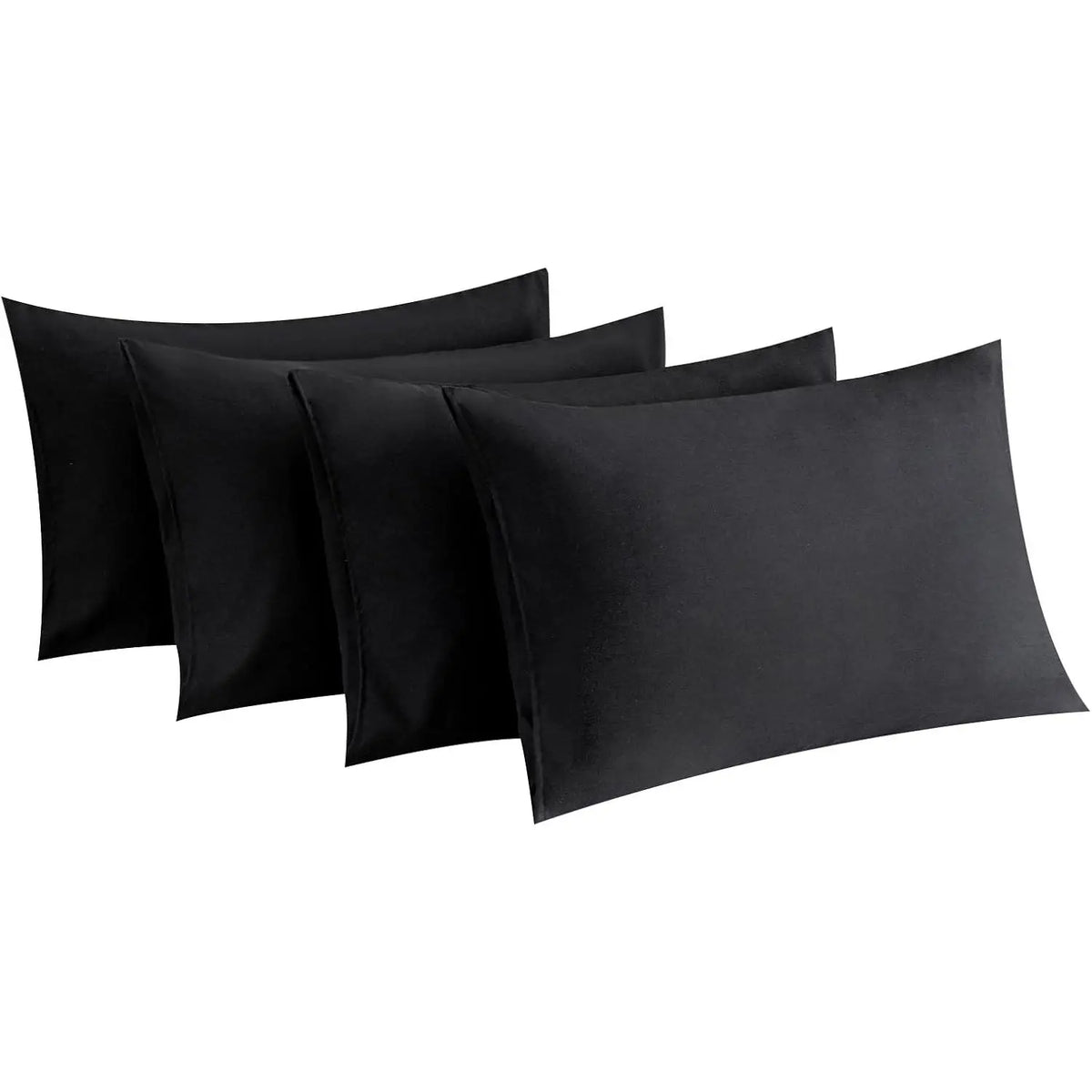 Dark Grey Pillow Cases Set of 4  Size, Envelope Design | Super Soft, Smooth, Breathable Dark Gray Pillow Cases -Microfiber, Machine Washable Lightweight (20X30 Inches (4 ))