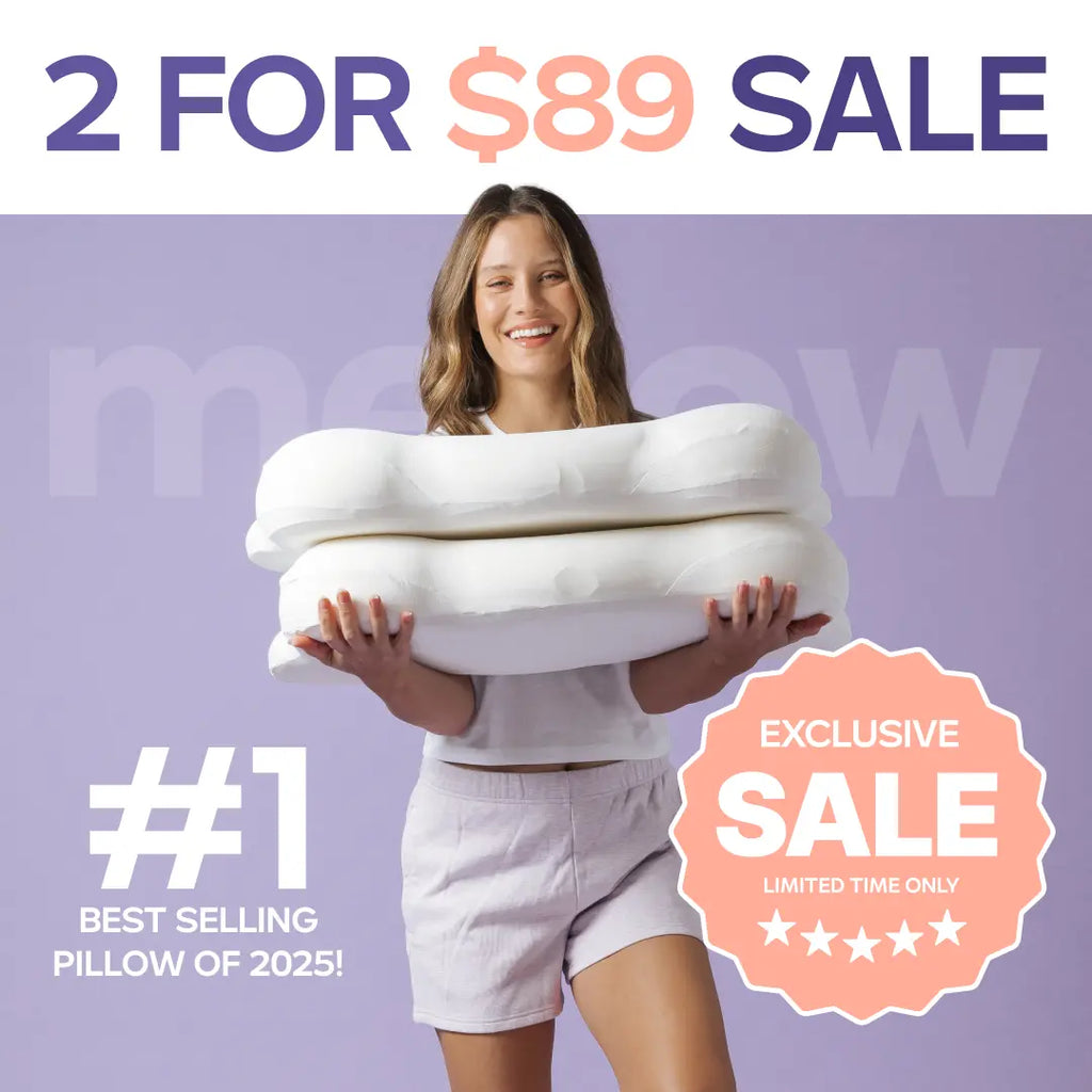 Mellow Sleep | 2 CloudAlign Pillows + 2 Free Cooling Pillowcases - Ergonomic Cervical Pillows +Dual-Height Memory Foam with Cooling Pillowcases for Side Back & Stomach Sleepers Best Pillow 2025 Awarded