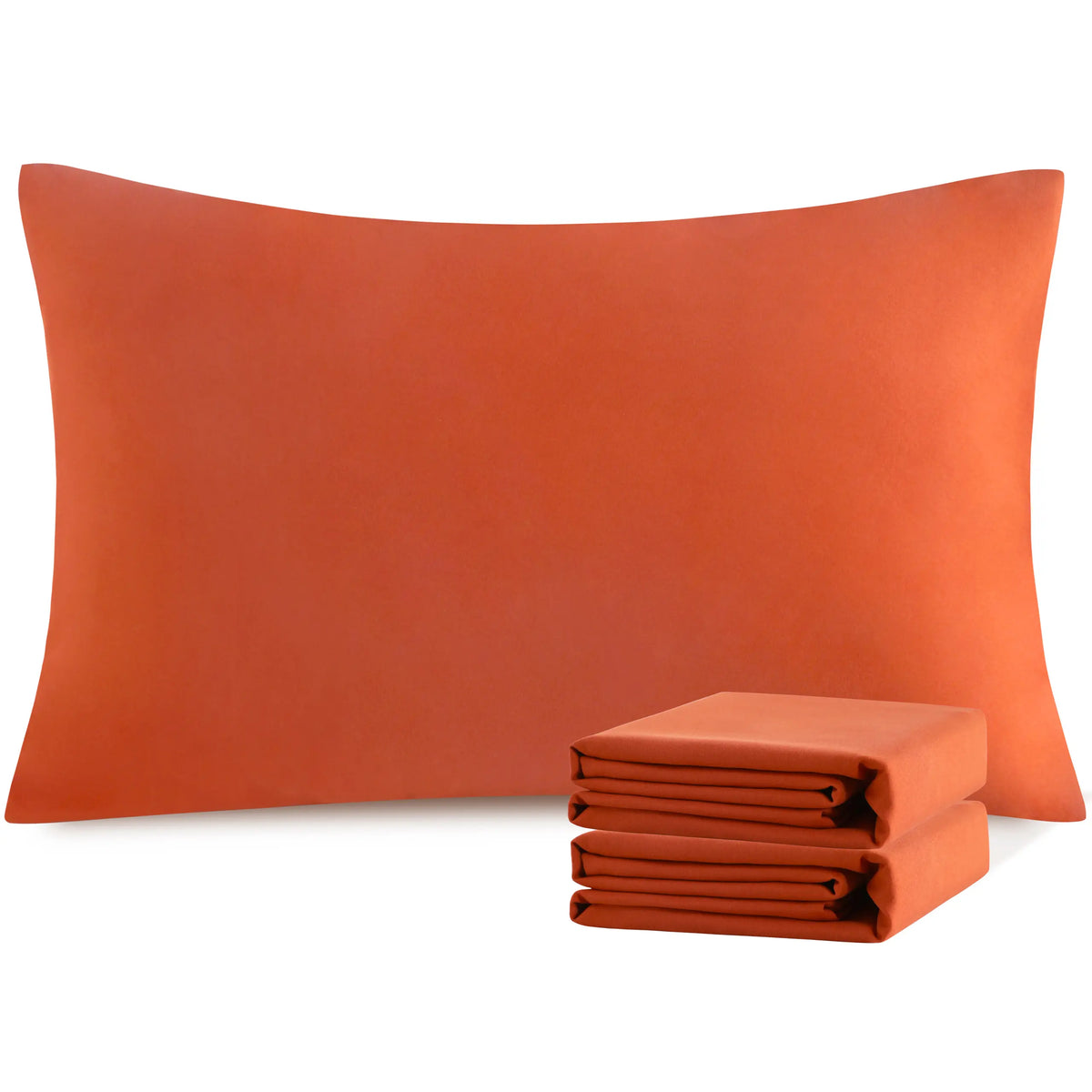 Bedsum 2-Piece 100% Brushed Microfiber Pillowcases, Envelope Secure Fit Closure, Breathable Soft Bedding, Cooling Bedding, Sweat-Absorbing, Wrinkle-Free, Fading Resistance, Durable All-Seasons Pillow Covers