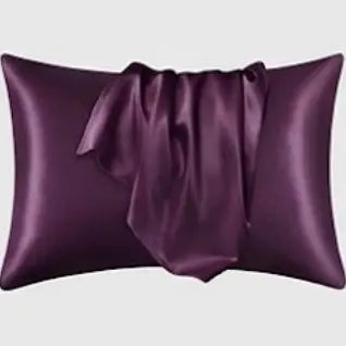Beamly 2-Piece Satin Silk Pillowcase Set, Standard Size Coral Pillowcases for Hair and Skin, Super Soft Bedding Pillow Covers