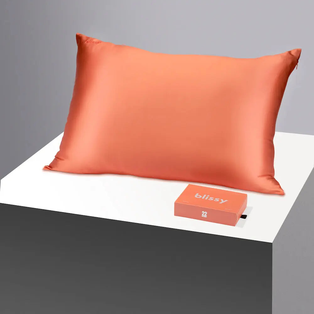 Blissy Silk Pillowcase - 100% Pure Mulberry Silk - Improve Your Hair, Skin and Health While You Sleep! - The Only Award Winning & Dermatologist Approved Silk Pillowcase