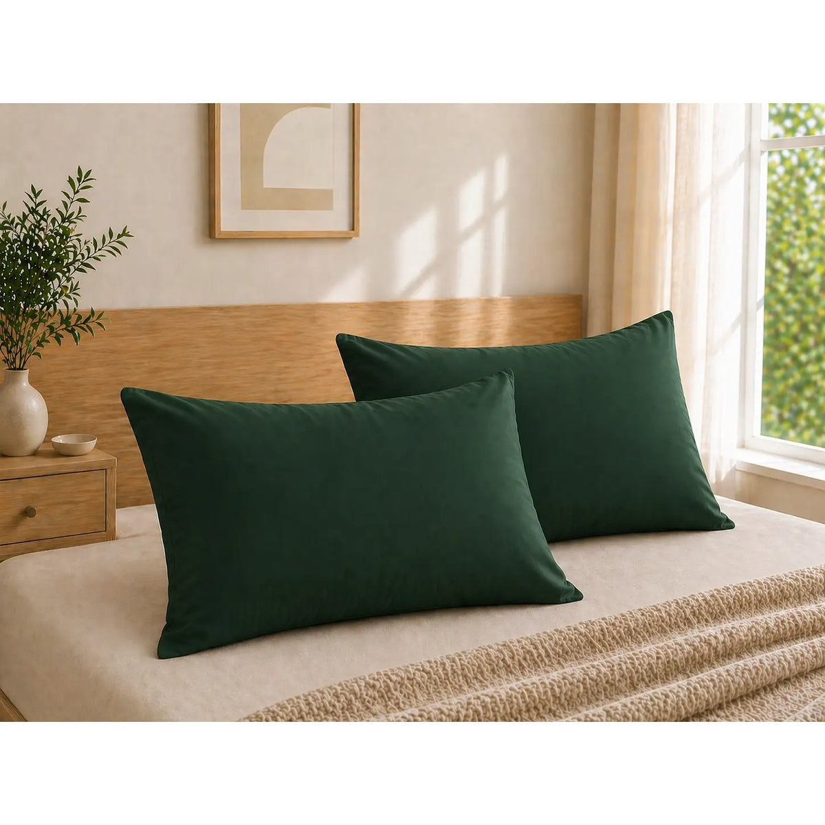 2-Pack Microfiber Pillowcases - Bed Linens with Secure Envelope Closure, Ultra-Soft Smooth Texture, Durable, Wrinkle-Resistant, Stain-Resist, Machine-Washable, Low-Maintenance Multi-Size Bed Pillow Covers for Comfortable Sleep