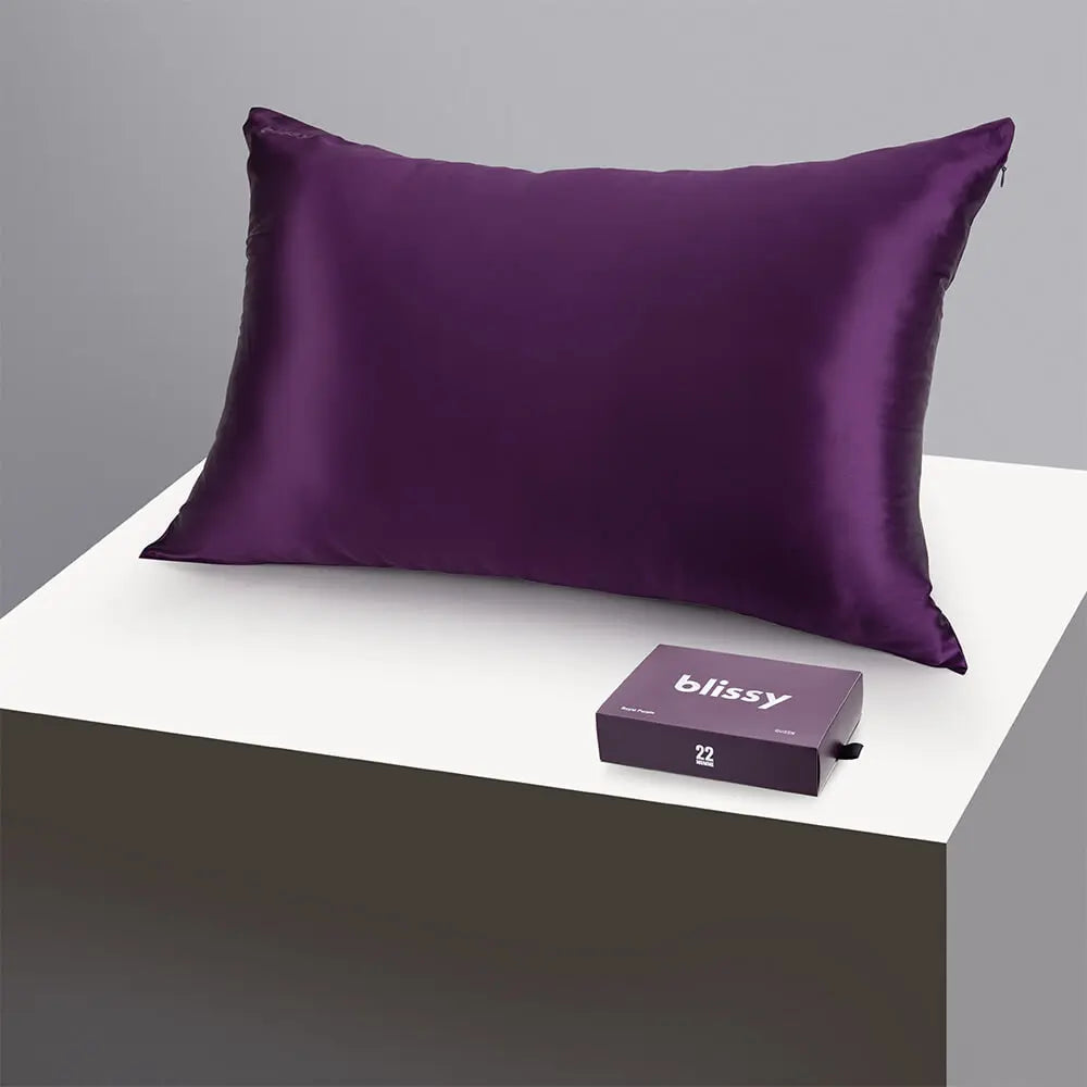 Blissy Silk Pillowcase - 100% Pure Mulberry Silk - Improve Your Hair, Skin and Health While You Sleep! - The Only Award Winning & Dermatologist Approved Silk Pillowcase