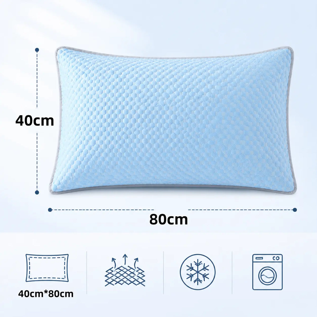 2-Pack Ice Silk Pillowcase Set, Breathable Flat Woven Plaid Bedding Pillowcases for Hot Sleepers, Bedroom Use, Relieves Overheating & Night Sweats, Soft
