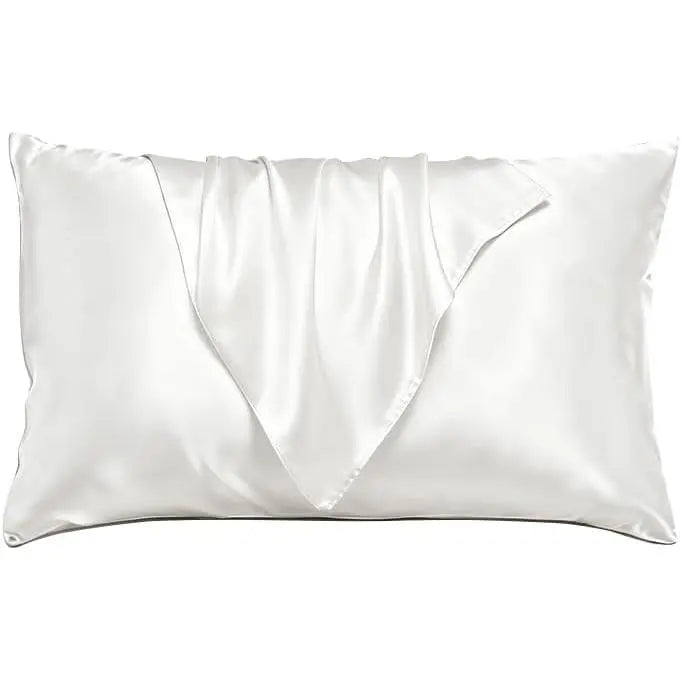Satin Pillowcase Silkly Pillow Cases Soft Smooth 2 Pack Standard Size  Size Set of 2 Pillow Covers for Sleeping Black