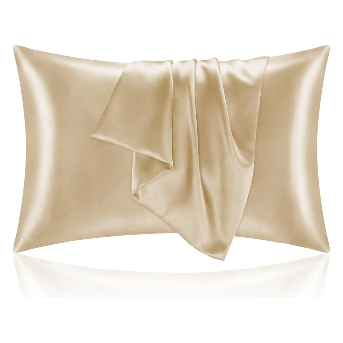 Hypoallergenic Luxurious Satin Pillowcase - 300tc Smooth 0.5mm Silky Sheets & Bed Accessories, Cooling, Anti-Acne, Breathable, Durable, Wrinkle-Resistant, Fade-Resistant, Facial & Hair Care, Standard Sizes, Machine Washable, Tumble Dry-Friendly