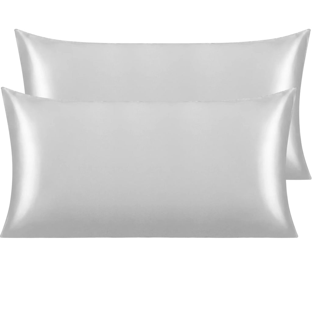 NTBAY Silky Satin Pillowcases, 2 Pack Cozy Aesthetic Polyester Bedding, Glossy Low-Friction Surface, Ultra-Soft Microfiber, Silk-Like Touch, Cool Feel, Envelope Closure, Durable, Convenient, Gift-Ready for Hair and Skin, OEKO-TEX STANDARD 100 Certified
