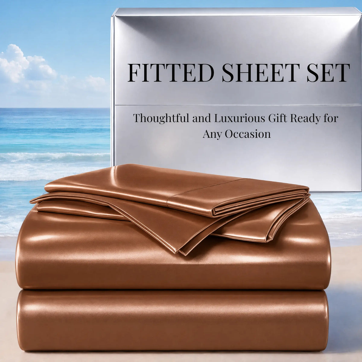 Cosybay Silky Satin Bedding Sets, Luxury Look Wrinkle-Resistant Bedding with Pillowcases, 15" Deep Pocket Fitted Bedding (Twin: 2pcs, No Top Bedding; Full/Queen/King: 3pcs) for Mattresses & Mattress Toppers #tiktokshopbacktoschool