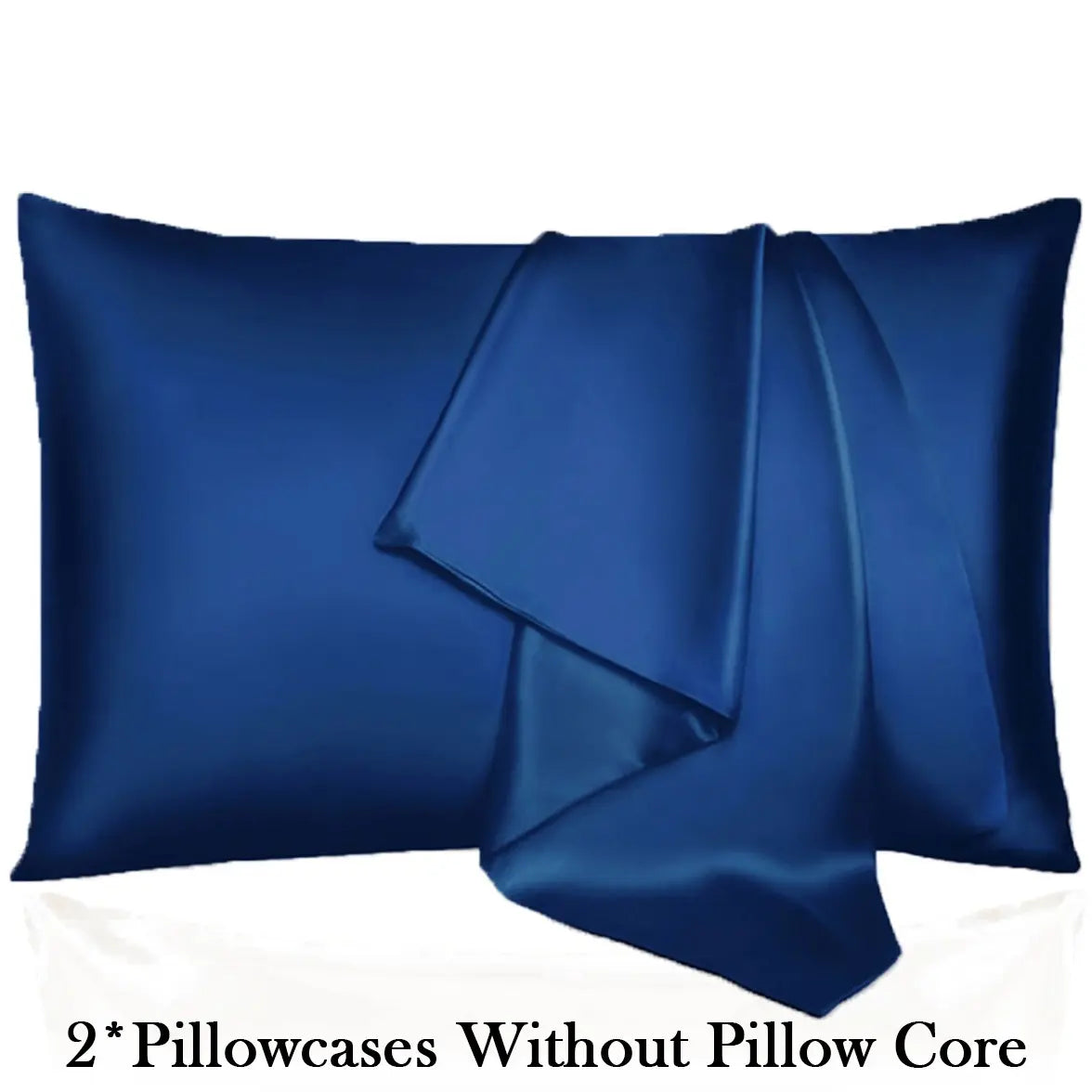 2Pcs Solid Satin Pillowcases Envelope Closure, Silky Soft, Hair & Skin Friendly, Pillow Covers Only, Hair And Skin Friendly