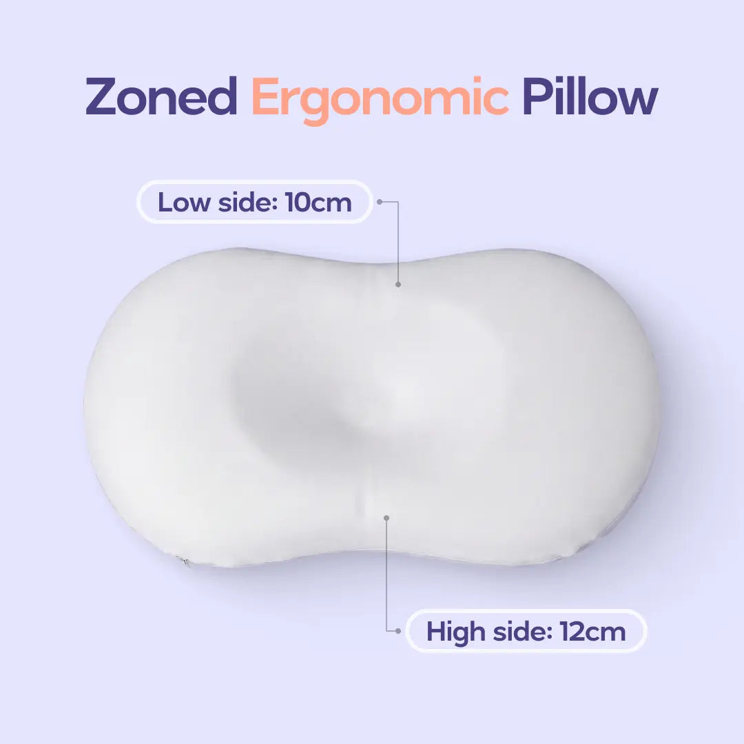Mellow Sleep | MellowFlip Pillow - Ergonomic Cervical Memory Foam Pillow Dual Sided Firm and Soft Adjustable Neck Support Pillow for Better Sleep