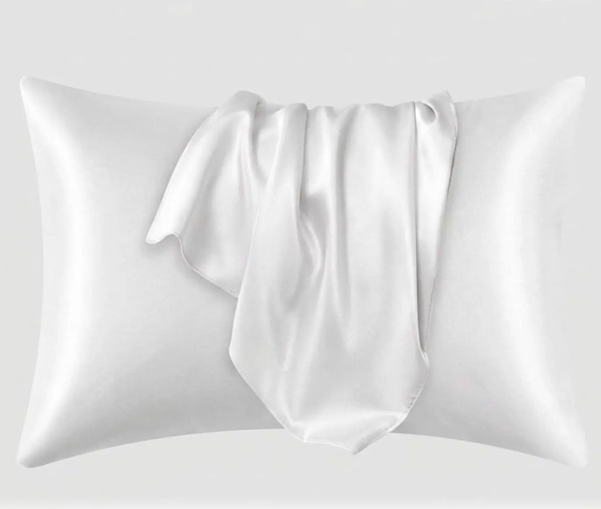 Beamly 2-Piece Satin Silk Pillowcase Set, Standard Size Coral Pillowcases for Hair and Skin, Super Soft Bedding Pillow Covers