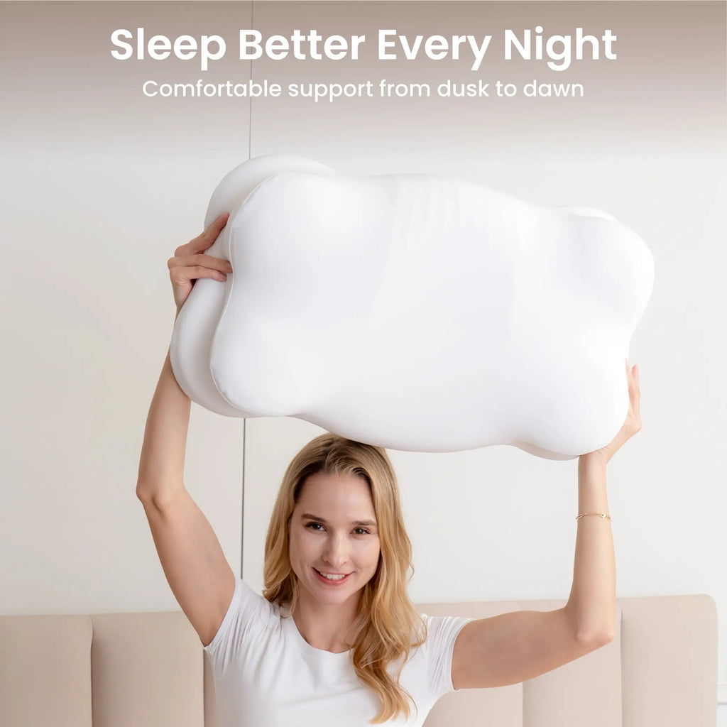 Alcedo Cervical Memory Foam Pillow for Neck and Shoulder Pain Relief, Adjustable Ergonomic Contour Orthopedic Pillow with Cervical Support for Side, Back and Stomach Sleepers