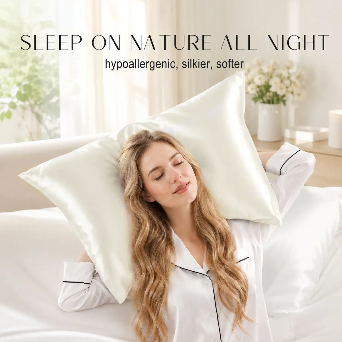 1PC Luxury Queen Size Polyester Satin Pillowcase - Polyester Bedding Woven Fabric Accessory, Cooling, Breathable Soft Bedding, Wrinkle Resistant, Durable, Machine Washable, Ideal for Home Bedroom Use, Bed Accessories