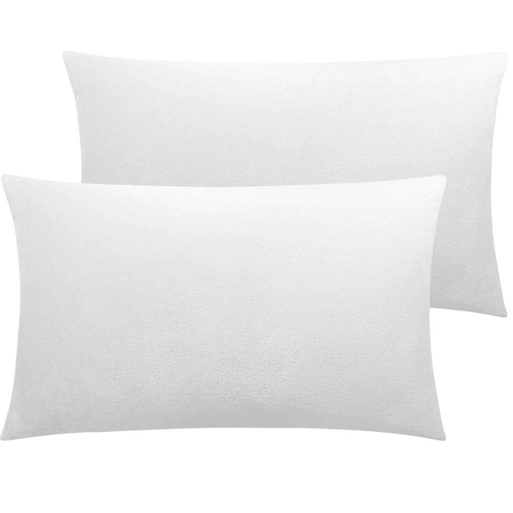 NTBAY Velvet Pillowcases, 2 Pack Plush Ultra Soft Hidden Zipper Closure Pillow Covers for Hair Protection, Luxurious Fluffy Pillow Shams, Subtle Sheen, Smooth Warm Touch, Year-Round Comfort, Easy Care, Standard/Queen/King, Oeko-Tex, No Bleaching, No Ironi