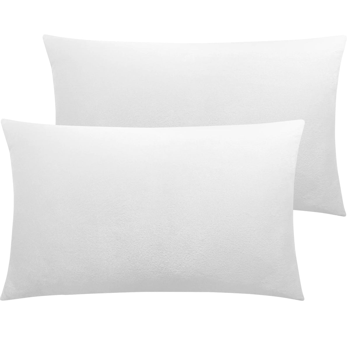 NTBAY Velvet Pillowcases, 2 Pack Plush Ultra Soft Hidden Zipper Closure Pillow Covers for Hair Protection, Luxurious Fluffy Pillow Shams, Subtle Sheen, Smooth Warm Touch, Year-Round Comfort, Easy Care, Standard/Queen/King, Oeko-Tex, No Bleaching, No Ironi