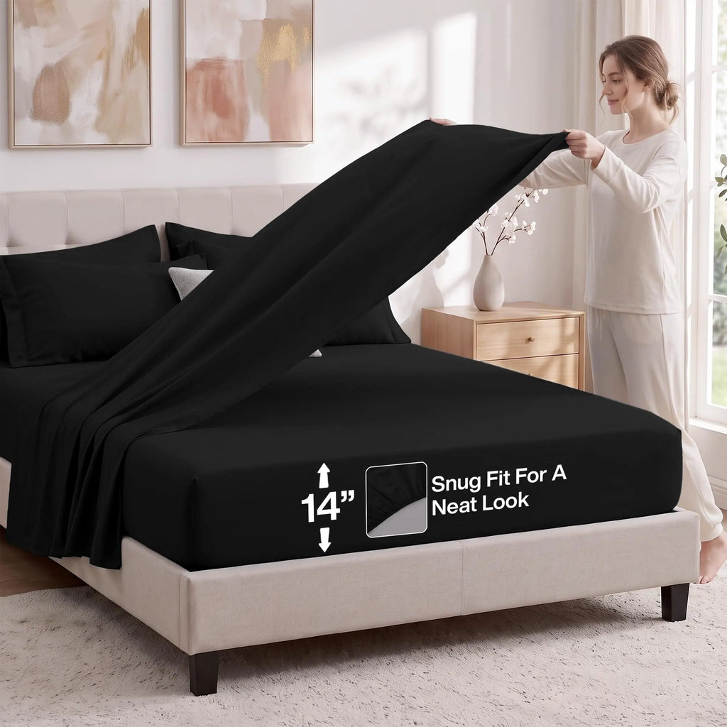 Utopia Bedding Comforter Set Full, Bed in a Bag 7 Piece, Dark Grey Diamond Quilted Bedding Set, Microfiber Fill, Comforter, Flat Sheet, Fitted Sheet, Pillowcase, Pillow Shams, Machine Washable