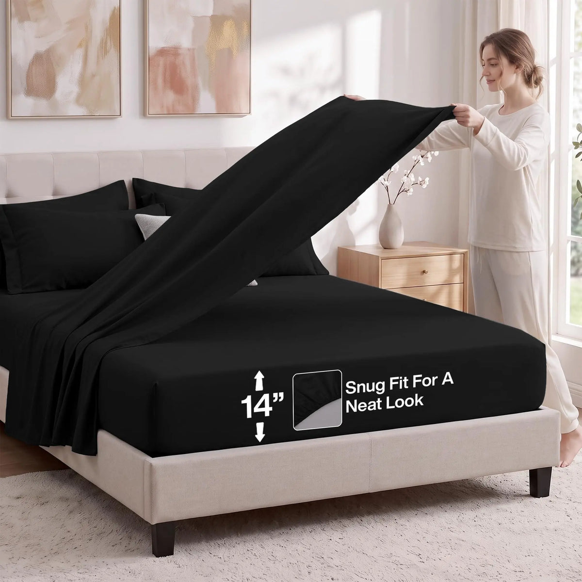 Utopia Bedding Comforter Set Full, Bed in a Bag 7 Piece, Dark Grey Diamond Quilted Bedding Set, Microfiber Fill, Comforter, Flat Sheet, Fitted Sheet, Pillowcase, Pillow Shams, Machine Washable