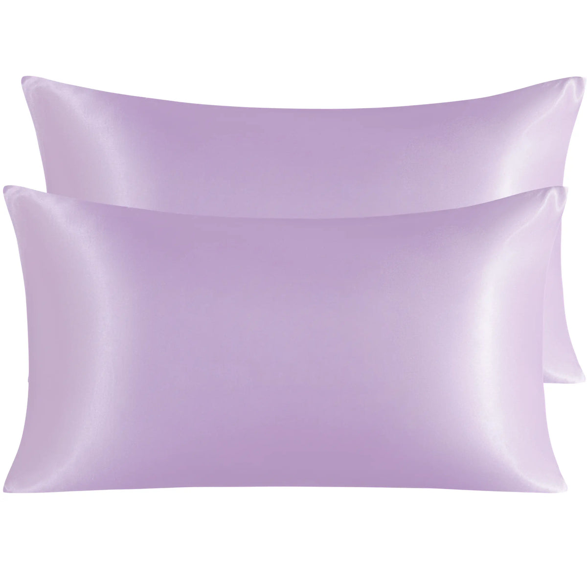 NTBAY Silky Satin Pillowcases, 2 Pack Cozy Aesthetic Polyester Bedding, Glossy Low-Friction Surface, Ultra-Soft Microfiber, Silk-Like Touch, Cool Feel, Envelope Closure, Durable, Convenient, Gift-Ready for Hair and Skin, OEKO-TEX STANDARD 100 Certified