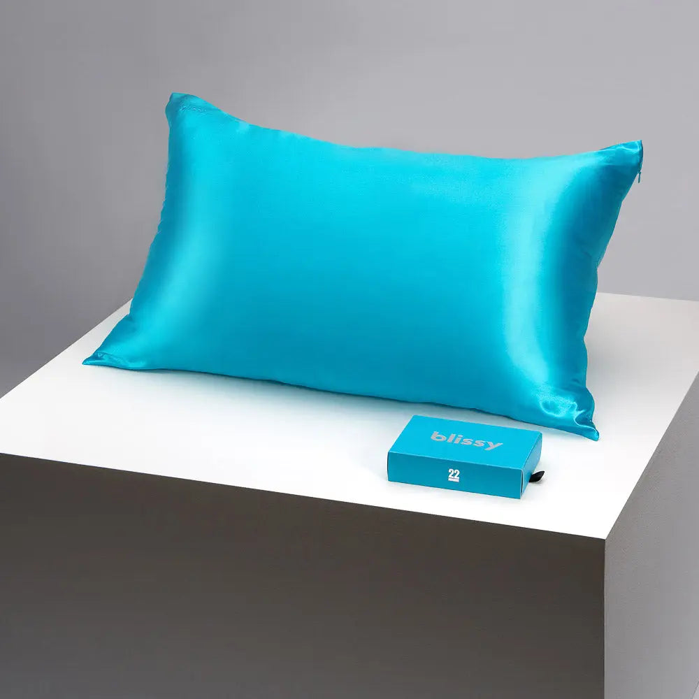 Blissy Silk Pillowcase - 100% Pure Mulberry Silk - Improve Your Hair, Skin and Health While You Sleep! - The Only Award Winning & Dermatologist Approved Silk Pillowcase