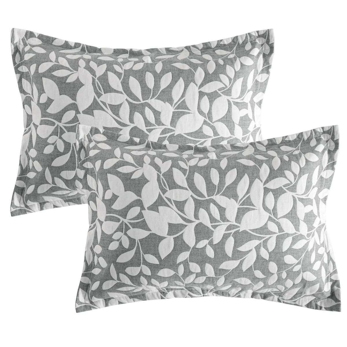 FLXXIE 2-Pack 3-Layer Muslin Cotton Euro Pillowcases - Soft Quilted Geometric Cushion Shams, 2-Piece Set, Envelope Closure, Breathable, Durable, Skin-Friendly, Hotel-Quality, Wrinkle Resistant, All Seasons, Light Warmth, Machine Wash, for Bedroom Decor