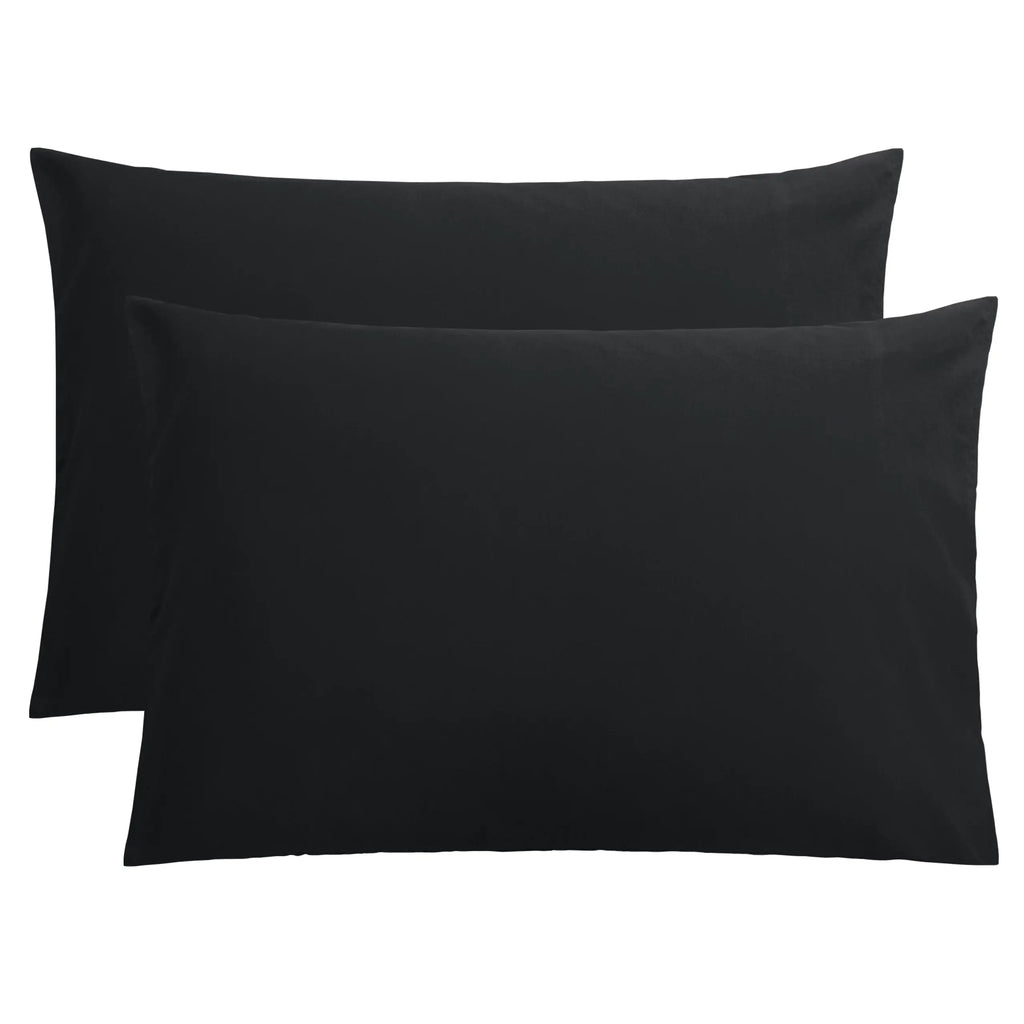 Bedsum 2-Piece 100% Brushed Microfiber Pillowcases, Envelope Secure Fit Closure, Breathable Soft Bedding, Cooling Bedding, Sweat-Absorbing, Wrinkle-Free, Fading Resistance, Durable All-Seasons Pillow Covers