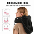 Cosybay 100% Pure Memory Foam Travel Neck Cushion - Neck Support, Adjustable Drawstring, Removable & Washable Cover, Foldable, Lightweight, Portable for Airplane, Car (Sports & Outdoor Camping Hiking Sleeping Gear)