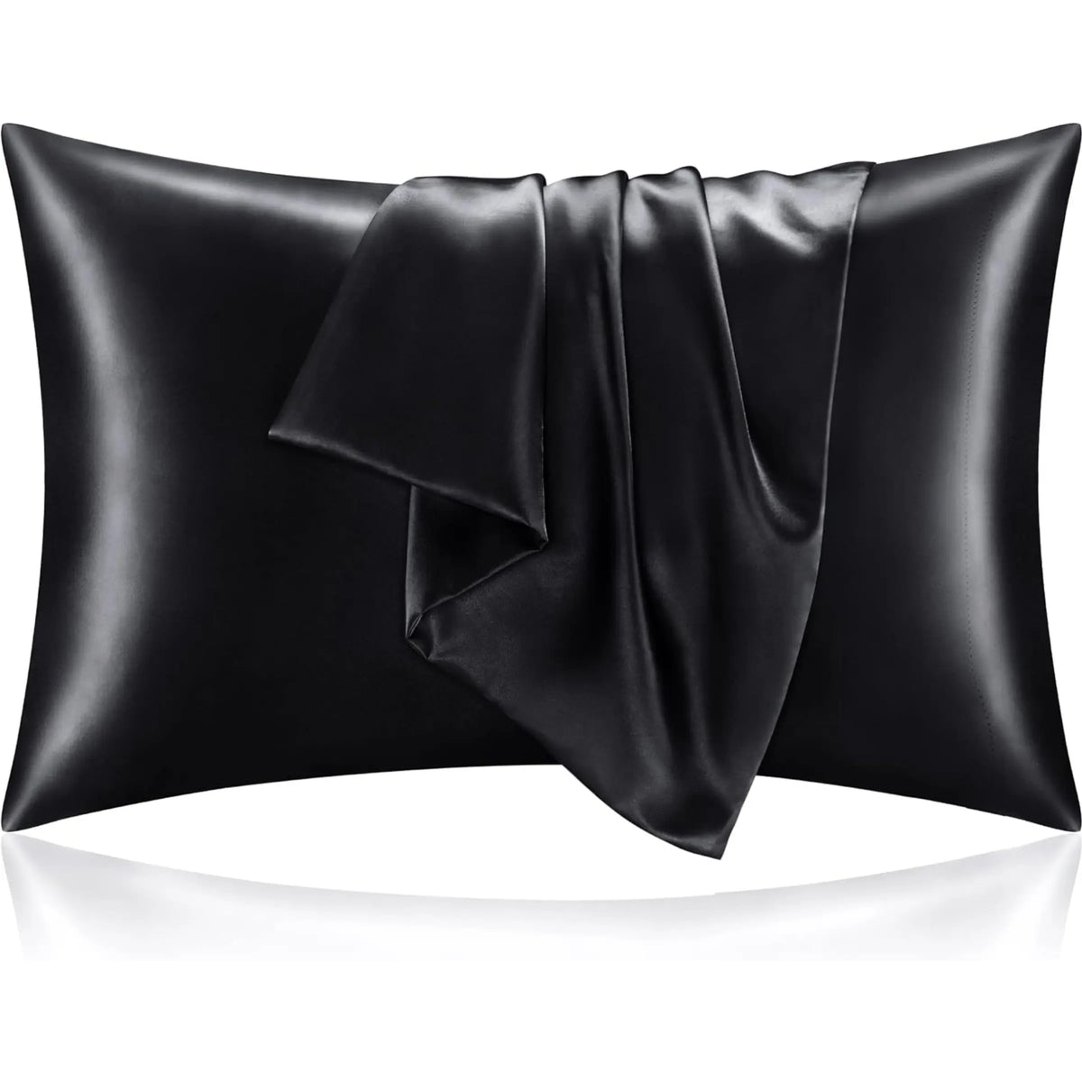 2-Pack Silk-Like Satin Cooling Pillow Cases - Queen Size 20x30in Bedding Pillow Covers with Envelope Closure, Durable Machine Washable Soft Silky Sheets Decorative Bedding for Hair and Skin