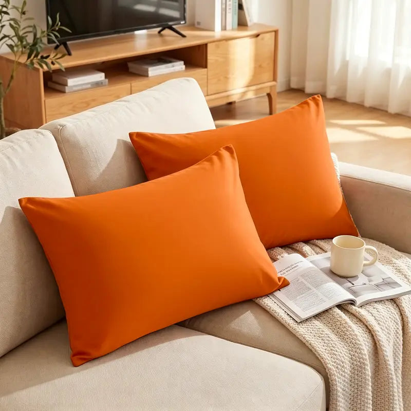 FLXXIE Brushed Fiber Pillowcases, 2-Piece Multi-Size Set - Premium Smooth Texture, Durable, Cozy, Breathable, Wrinkle-Resistant, Envelope Closure Bedding, Machine Washable, Solid Colors, California King for Restful Sleep at Home